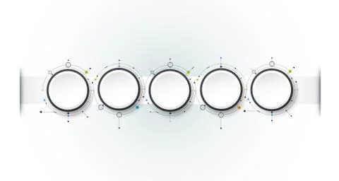 Vector molecules with 3D paper label Stock Illustration