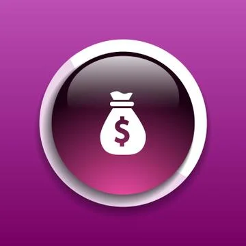 Vector money bags edit layers icon funds buy Illustrazione stock