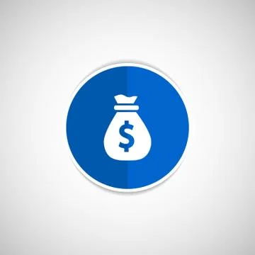 Vector money bags edit layers icon funds buy Stock Illustration