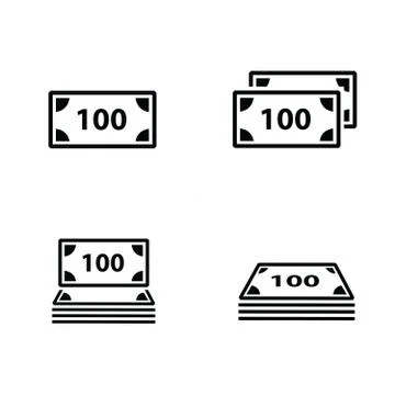 Vector money Icon Set Stock Illustration