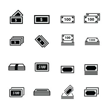 Vector money Icon Set Stock Illustration