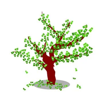 Vector money tree Stock Illustration