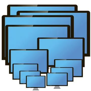 Vector monitors Illustrazione stock