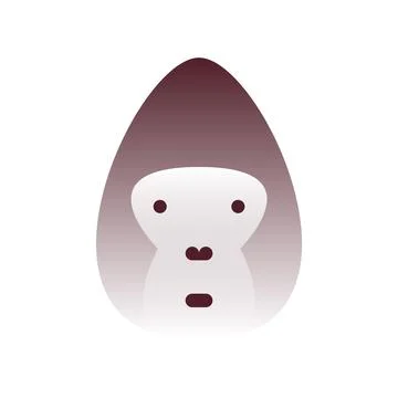 Vector monkey in gradient style. Digital art Stock Illustration