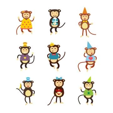 Vector monkey icon Stock Illustration