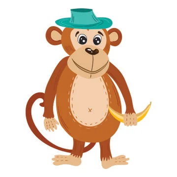 Vector Monkey Illustration Stock Illustration