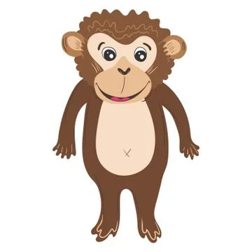 Vector Monkey Illustration Stock Illustration