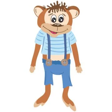 Vector Monkey Illustration Stock Illustration
