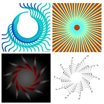 Vector mono line graphic design templates frame Stock-Illustration