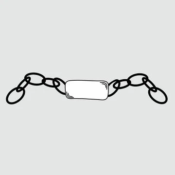 Vector Monochrome Chain Iron Illustrazione stock