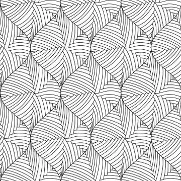 Vector monochrome decorative elements seamless pattern. Stock Illustration
