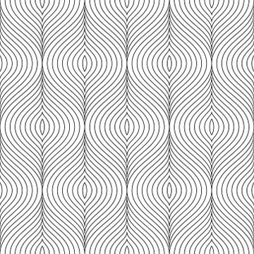 Vector monochrome decorative elements seamless pattern. Stock Illustration