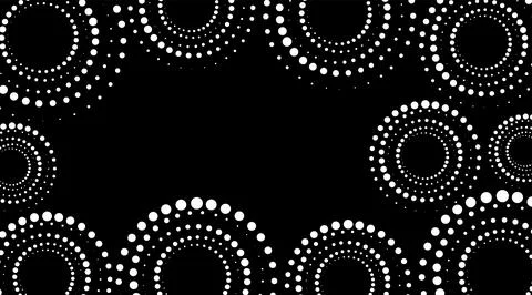 Vector. Monochrome dots in the form of a circle. Round geometric perforated 스톡 일러스트