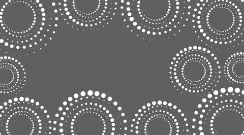Vector. Monochrome dots in the form of a circle. Round geometric perforated Stock Illustration