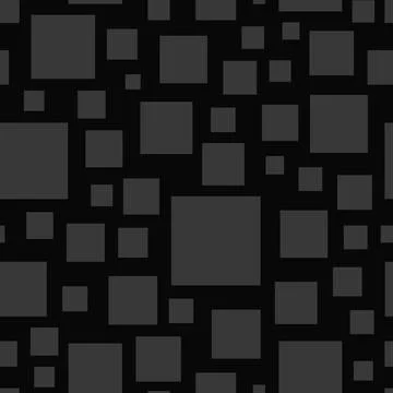 Vector monochrome geometric seamless pattern. Black trendy repeatable background Иллюстрация