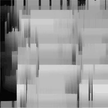 Vector monochrome glitch art background . Stock Illustration