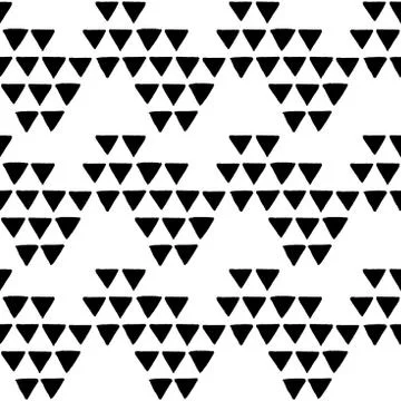 Vector monochrome hand drawn seamless pattern Stock Illustration