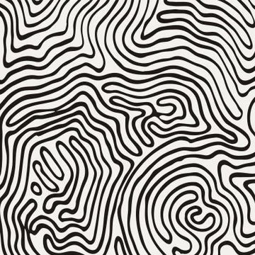 Vector monochrome pattern, curved lines, black and white grunge background 스톡 일러스트