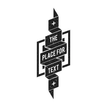Vector monochrome retro badge design. Stock Illustration