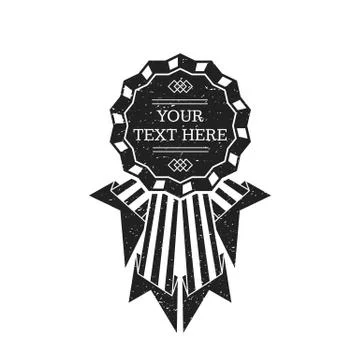 Vector monochrome retro badge design. Stock Illustration