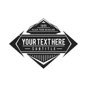 Vector monochrome retro badge design. Stock Illustration
