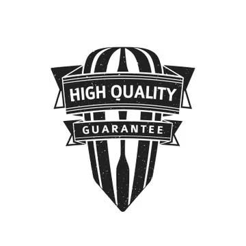 Vector monochrome retro badge design. Stock Illustration