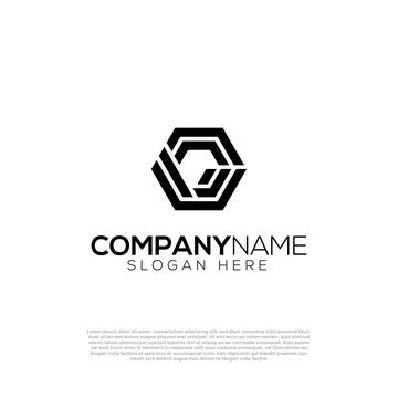 Vector monogram G letter logo template Stock Illustration