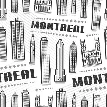 Vector Montreal Seamless Pattern Stock Illustration