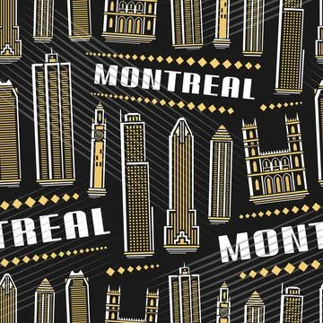 Vector Montreal Seamless Pattern Stock Illustration