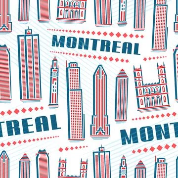 Vector Montreal Seamless Pattern Stock Illustration
