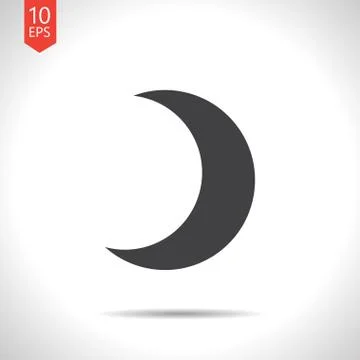 Vector moon icon. Eps10 Stock Illustration
