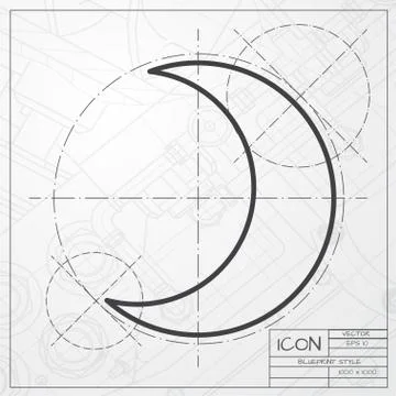 Vector moon icon Stock Illustration