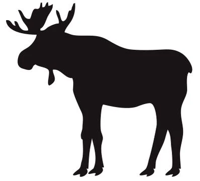 Vector Moose Isolated on White Background. Stock Illustration
