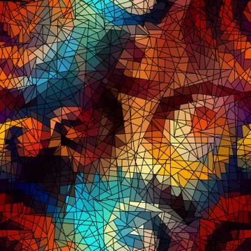 Vector mosaic art pattern. Curved mosaic image イラスト素材