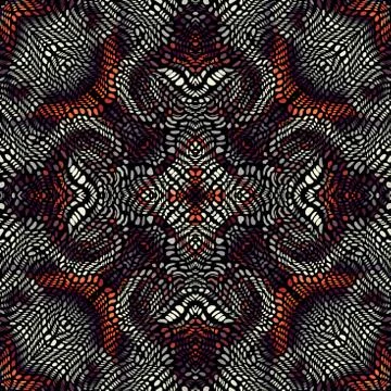 Vector mosaic art pattern. Curved mosaic image 스톡 일러스트