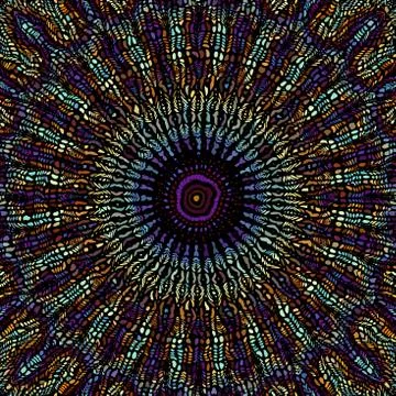 Vector mosaic art pattern. Curved mosaic image Illustrazione stock