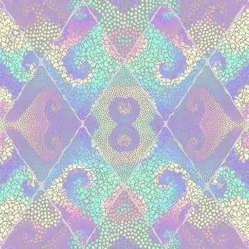 Vector mosaic art pattern. Vector seamless image イラスト素材