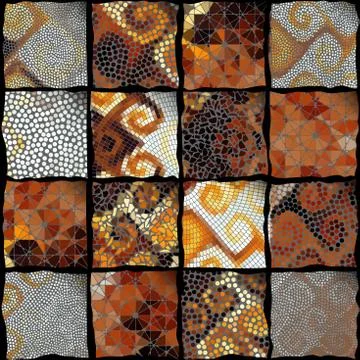 Vector mosaic art pattern. Vector mosaic image Ilustración de archivo