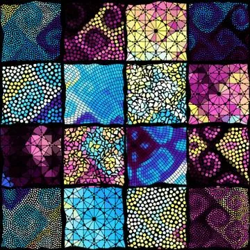 Vector mosaic art pattern. Vector mosaic image Stock Illustration