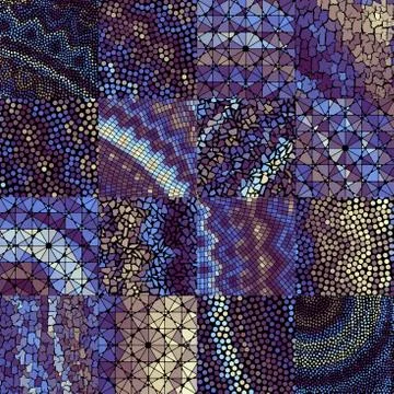 Vector mosaic art pattern. Vector mosaic image Illustrazione stock
