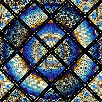 Vector mosaic art pattern. Vector mosaic image イラスト素材