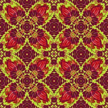 Vector mosaic background, ceramic tiles, majolica, seamless pattern Illustrazione stock