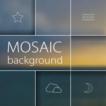Vector mosaic background Stock Illustration