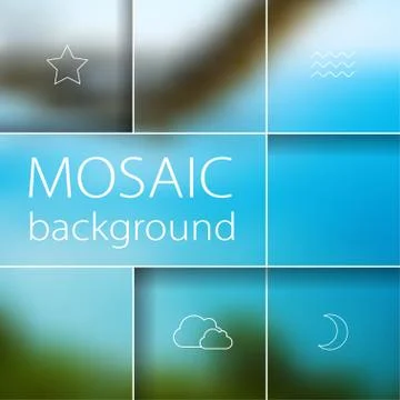 Vector mosaic background Stock Illustration