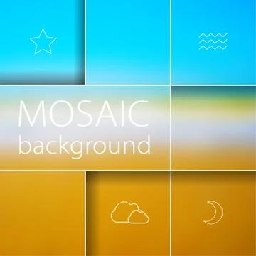 Vector mosaic background Stock Illustration