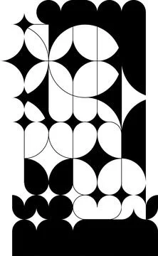 Vector mosaic gate panel, stained glass frames Stock Illustration