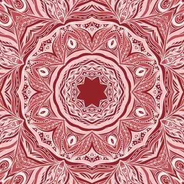 Vector Mosaic Lace Pattern. Circle Background Stock Illustration