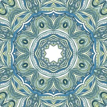 Vector Mosaic Lace Pattern. Circle Background Stock Illustration