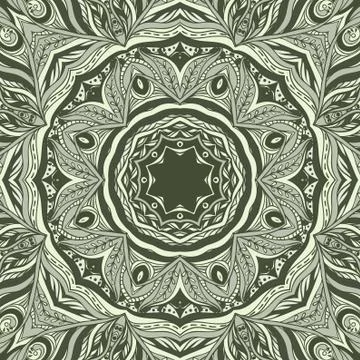 Vector Mosaic Lace Pattern. Circle Background Stock Illustration