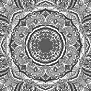 Vector Mosaic Lace Pattern. Circle Background Stock Illustration